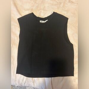 Zara Womens Classic Black Tank Top